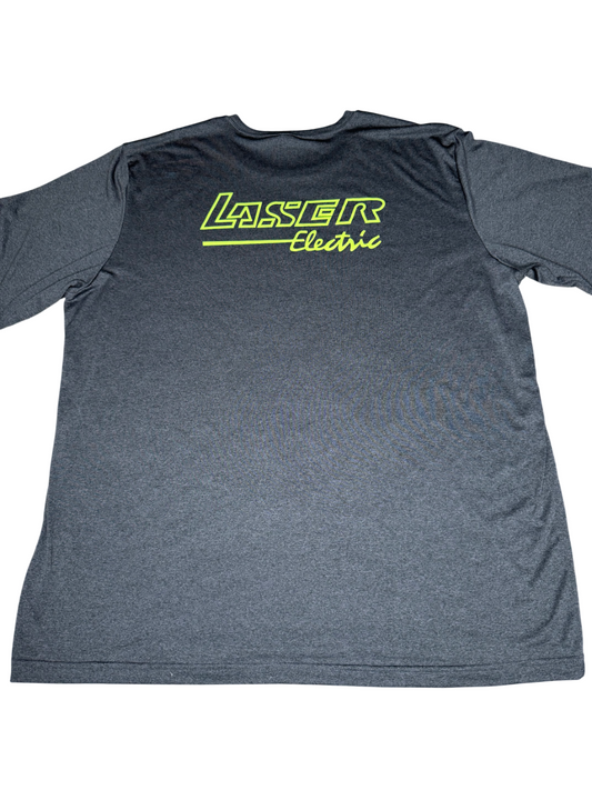 Silk Dark Grey With Green Lettering T-Shirt