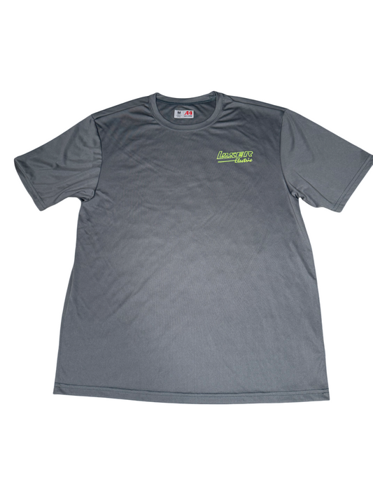 Silk Grey With Green Lettering T-Shirt