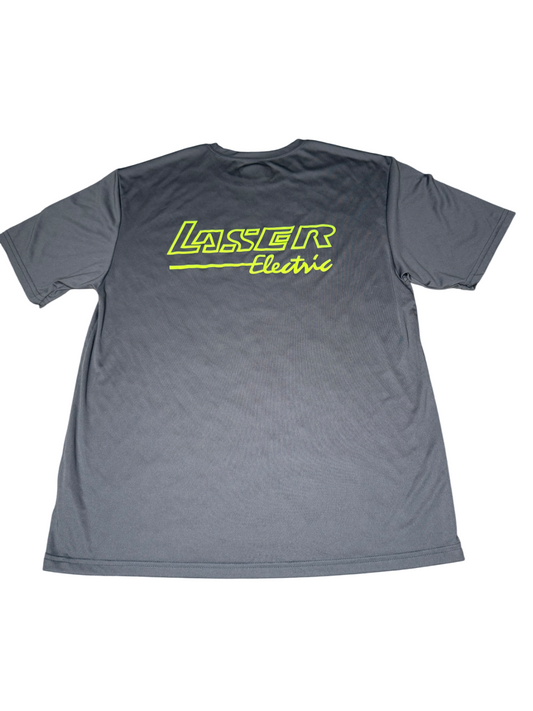 Silk Grey With Green Lettering T-Shirt