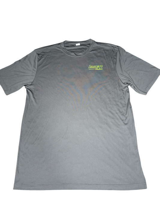 Silk Light Grey With Green Lettering T-Shirt