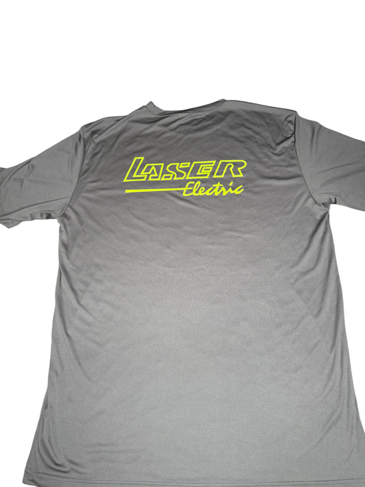Silk Light Grey With Green Lettering T-Shirt
