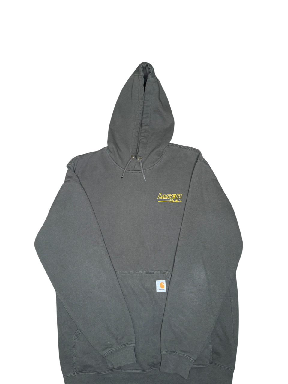 Carhartt Olive Green With Yellow Lettering Sweatshirt