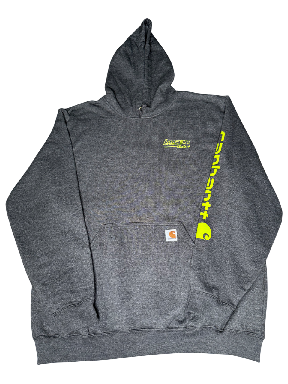 Carhartt Dark Grey With Green Lettering Sweatshirt