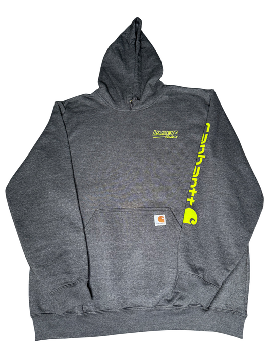 Carhartt Dark Grey With Green Lettering Sweatshirt